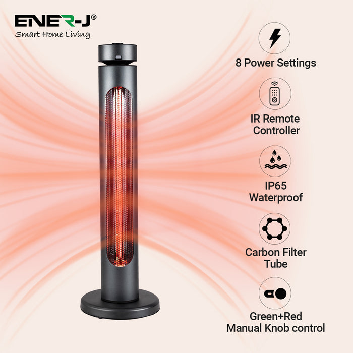 Portable Infrared Space Heater – 8 Heat Settings, IP65 Rated – Energy Efficient & Silent