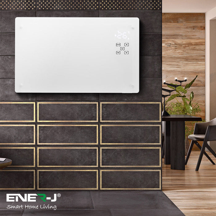 2000W Smart WIFI Electrical Wall Heater | Smart Space Heater Panel with Digital Thermostat & LED Display | The Most Silent Economic & Energy Efficient | Tempered Glass 2000W Heater