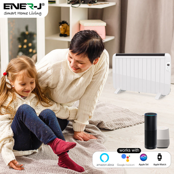 2000W Smart Electric Radiator Heater | LCD Display & Voice Control | 7-Day Timer Function with WIFI | Free Standing or Wall Mountable