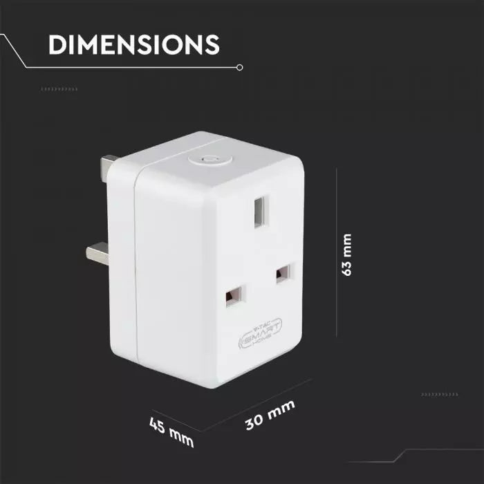 WIFI Smart Mini BS Plug with USB Compatible with Alexa and Google Home, No hub required