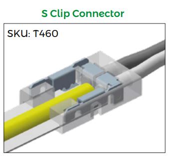 S / M / D Clip Connector for COB LED Strip Light - DC12V