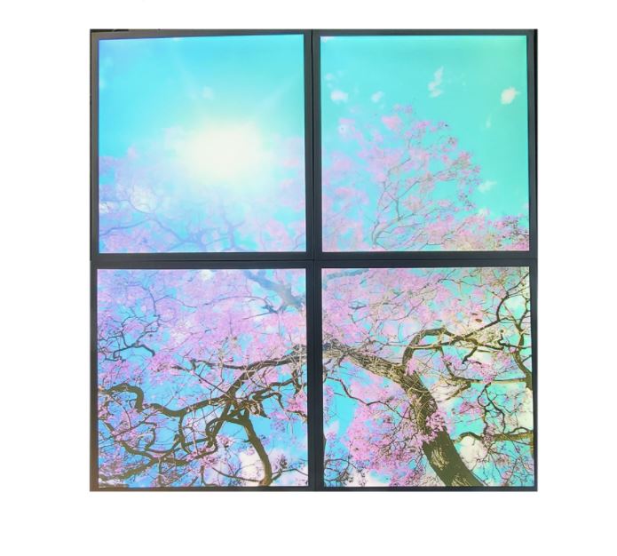 SKY Panels with Cherry blossom trees 2D Effect 600x600 (4 pcs set)