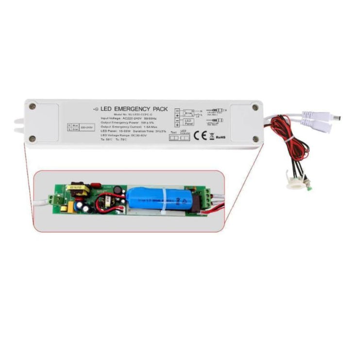 6W to 70W Plug and Play 5W Emergency Battery Kit for LED Panel Light