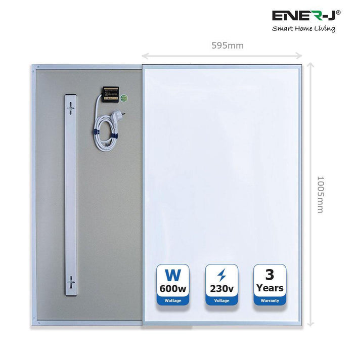 Electric Panel Heater Infrared 600 Watts with Wireless Thermostat Remote - Olectrical