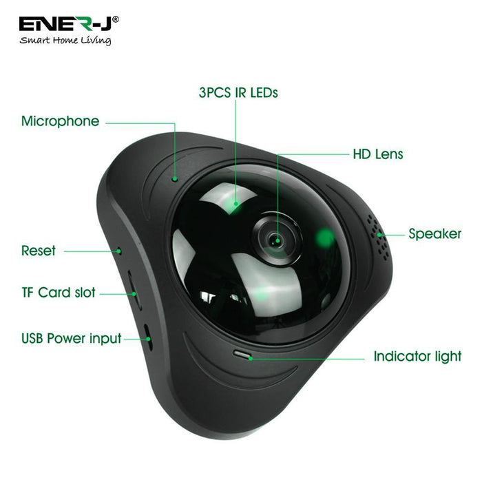VR WIFI IP Dome Camera, 3D Panoramic Fisheye - Olectrical
