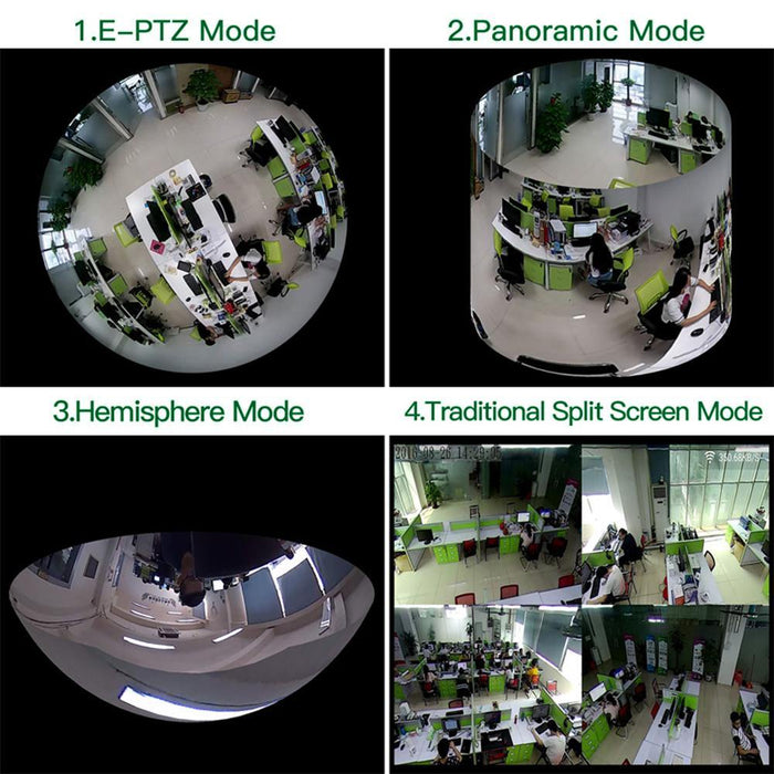 VR WIFI IP Dome Camera, 3D Panoramic Fisheye - Olectrical