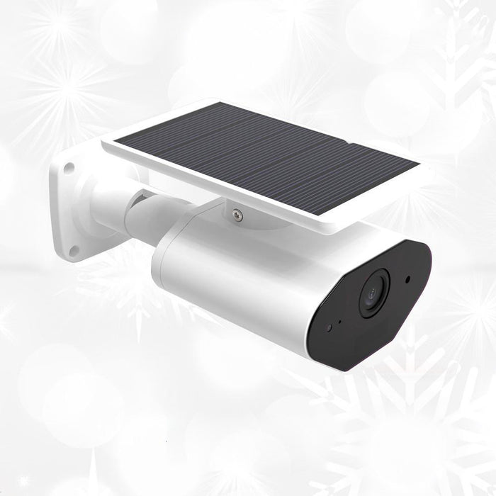 Smart Solar Powered Wireless Outdoor IP Camera 1080P with 2-way Audio, IR-Cut Night Vision, PIR Motion Detection, IP65 Waterproof
