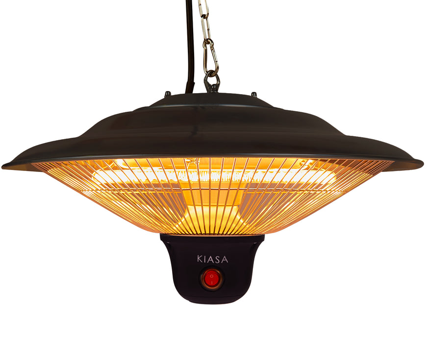 1500W Ceiling Patio Heater with Remote Control with Heat Adjustable Switch Silver & Black Color