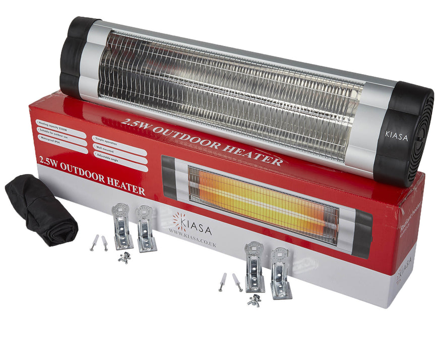 2500W Halogen Electric Wall Mounted Patio Heater Indoor / Outdoor Heater - 2.5KW
