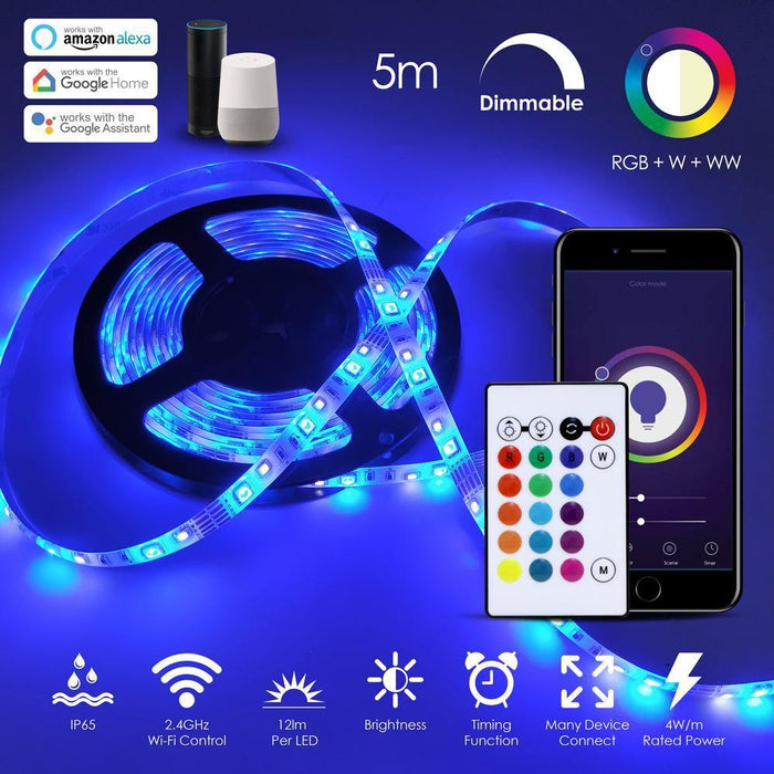 Smart Wi-Fi RGB+CCT Changing LED Tape Kit - Olectrical