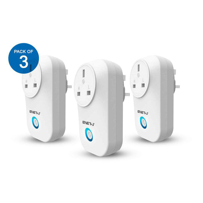 WiFi Smart Plugs With Energy Monitor, 16A EURO Plug (Pack of 3)