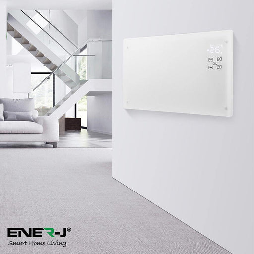 ENERJ WIFI Electric Wall Heater with LED Display | Tempered Glass Panel Heater - Olectrical