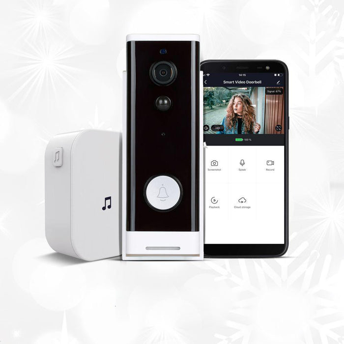 Smart WIFI VIdeo Doorbell Camera With Chime Wireless PRO Series with Remote Live View, Night Vision