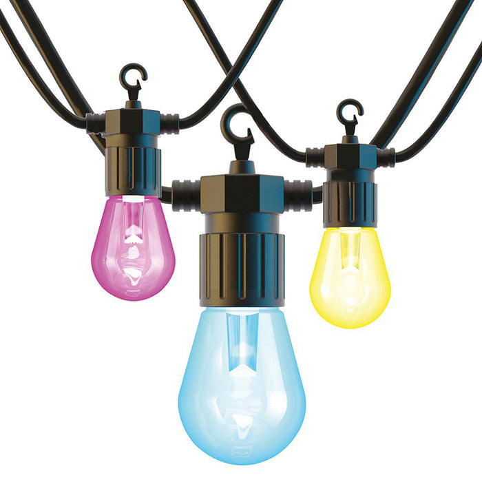 Wi-Fi LED String Light with RGB+WW, 7.3M and 12pcs LED Bulbs withPlug & Play Power Supply