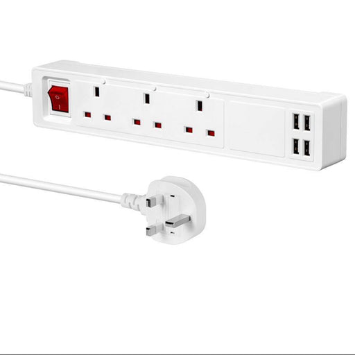 13A SMART Wi-Fi Power Strips With 3 Sockets & 4 USB - Olectrical