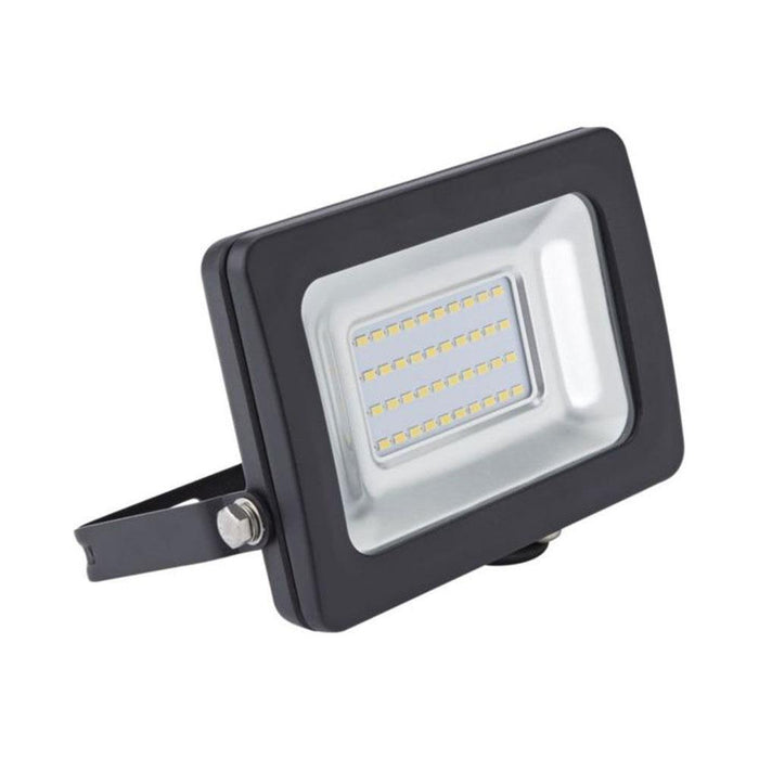 LED Floodlight Non PIR Slim Line Black Body with 2 Years Warranty (20 Watts, 6000K) Pack of 2 - Olectrical