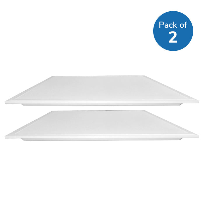 Pack of 2 LED Backlit Panel 600X600X30mm Cool White & Daylight (4000K - 6000K) with UGR<19, 100lm/W, No Flicker CE driver (Pack of 2)