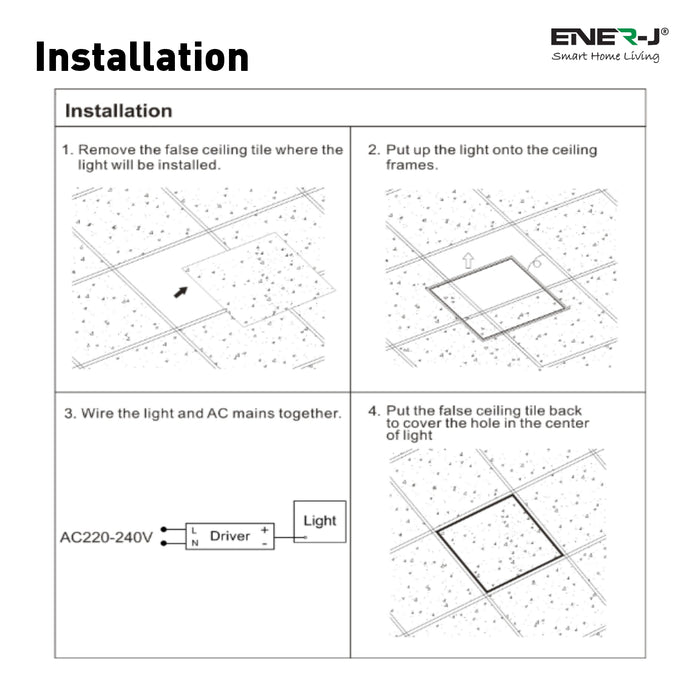 Edge-lit Borderline LED Panel (Pack of 6) 60x60cms 40W & 30,000 hours maintenance free LED Border Line Panel 4000K - 6000K