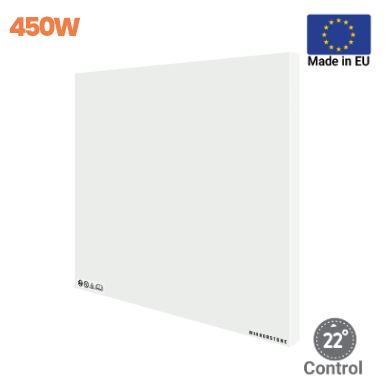 Prime 450W Infrared Panel Heater – Wall or Ceiling Mounted Frameless IR Heater (Optional Thermostat & Remote)