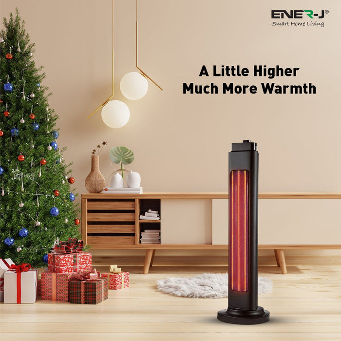 Portable Infrared Heater with Oscillation, Free Standing Radiant Heater, Efficient 600W or 1200W Power (250 x 250 x 835mm)