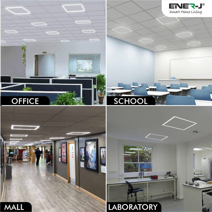 Edge-lit Borderline LED Panel (Pack of 6) 60x60cms 40W & 30,000 hours maintenance free LED Border Line Panel 4000K - 6000K