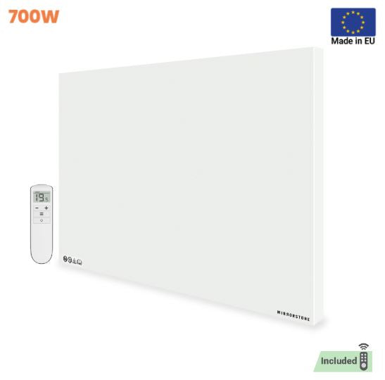 Prime 700W Infrared Panel Heater – Wall or Ceiling Mounted Frameless IR Heater (Optional Thermostat & Remote)