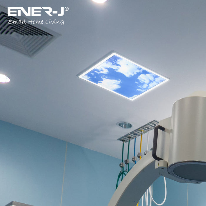 40W SKY LED 2D Ceiling Panel 60x60cms, Set of 2 Ultra Thin LED Panels, for Waiting Area, Hallway, Office and Home, Colour Temperature 6000k