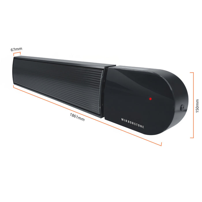 3kW Ionis Top of the Range Infrared Bar Heater (Black & White, Wi-Fi & Remote Option)