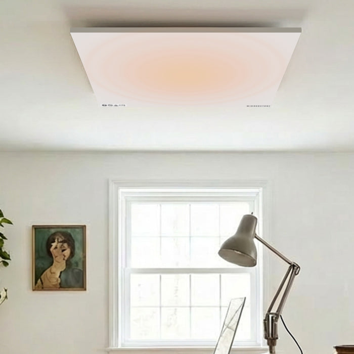 Prime 450W Infrared Panel Heater – Wall or Ceiling Mounted Frameless IR Heater (Optional Thermostat & Remote)