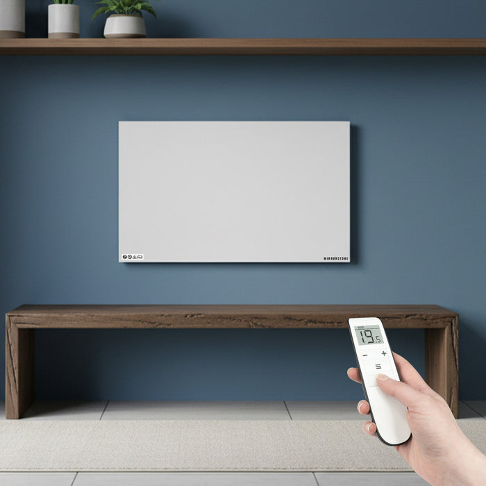 Prime 700W Infrared Panel Heater – Wall or Ceiling Mounted Frameless IR Heater (Optional Thermostat & Remote)