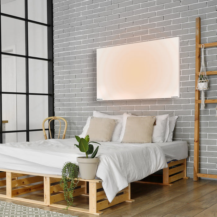 Prime 1100W Infrared Panel Heater – Wall or Ceiling Mounted Frameless IR Heater (Optional Thermostat & Remote)