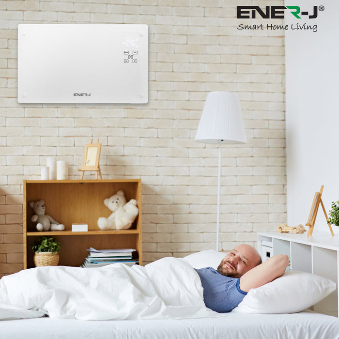 2000W Smart WIFI Electrical Wall Heater, Smart Space Heater Panel with Digital Thermostat & LED Display, Tempered Glass 2000W Heater, The Most Silent Economic & Energy Efficient