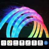 Load image into Gallery viewer, NeonTwist RGBIC Braided LED Rope Light 5m – 360° Smart Neon Strip with App &amp; Remote | Indoor &amp; Outdoor IP65 Waterproof