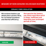 Load image into Gallery viewer, 2400W Helios Wi-Fi Remote Controllable Infrared Bar Heater Energy Efficient, Low Maintenance