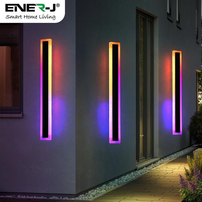100cm Outdoor RGB LED Wall Light – 24W IP65 Waterproof Modern Black Acrylic Sconce for Garden & Indoor Use