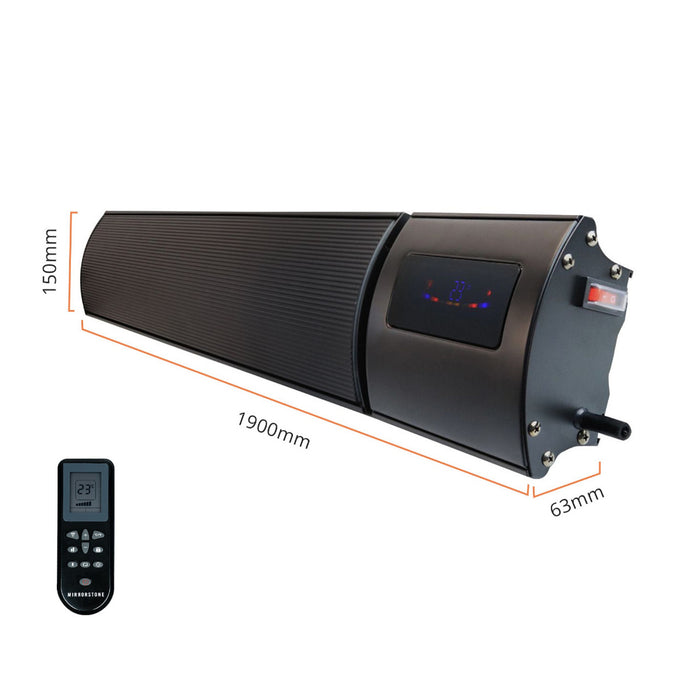 2400W Helios Wi-Fi Remote Controllable Infrared Bar Heater Energy Efficient, Low Maintenance