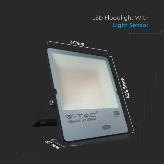 200W LED Floodlight with Light Sensor Samsung Chip IP65 Daylight, Cool White and Warm White