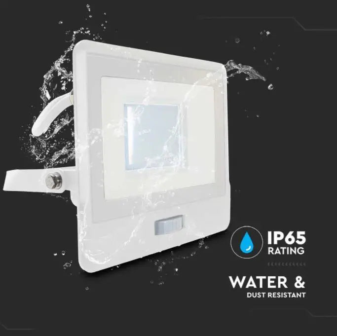 30W LED Floodlight PIR Sensor SMD Samsung Chip 3000k 4000k 6500k White And Black
