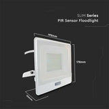 Load image into Gallery viewer, 50W LED Floodlight with PIR Sensor, SMD Samsung Chip 3000k 4000k 6500k White And Black