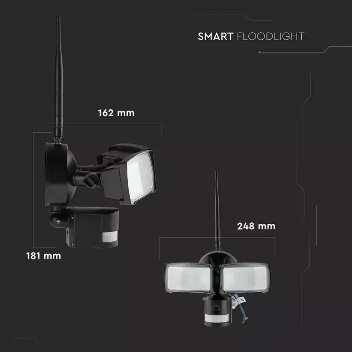 18W LED Security WiFi Camera with floodlight and PIR Sensor