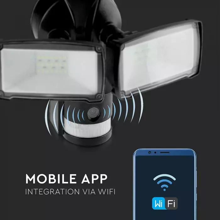 18W LED Security WiFi Camera with floodlight and PIR Sensor