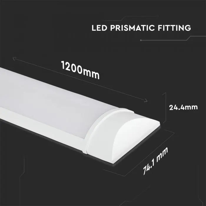 40W 4FT LED Batten Lights 120cm Slim Durable Prismatic Fitting VTAC