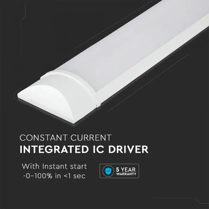 40W 4FT LED Batten Lights 120cm Slim Durable Prismatic Fitting VTAC