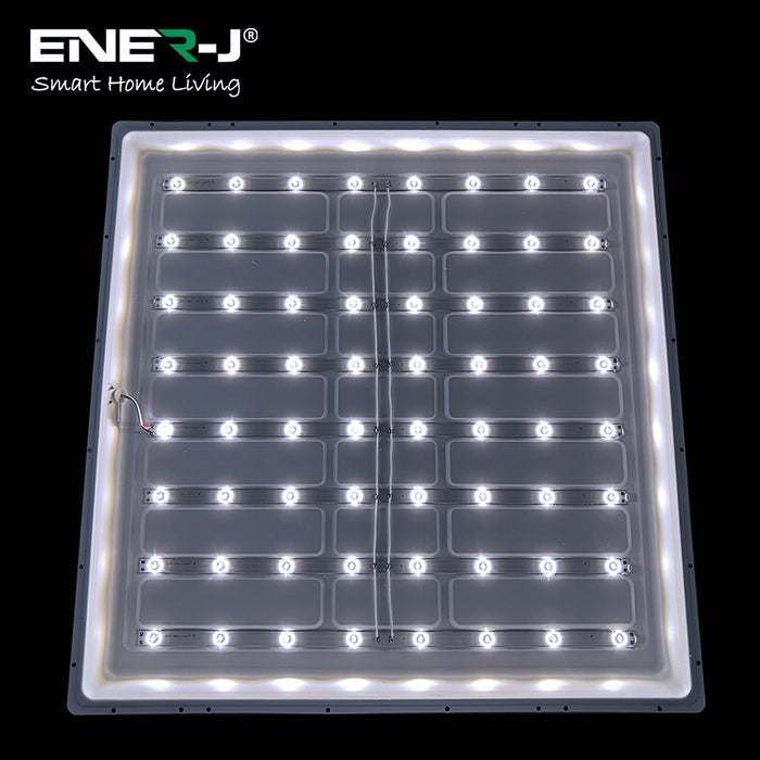 Pack of 2 Or 6 Slim Backlit Led Panel Ceiling Lights With PMMA 2mm Diffuser, 60x60cms 40W, 3600lm for Indoor Lighting 3000K, 4000K, 6000K