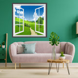 Load image into Gallery viewer, Grassland design LED Panel set in window style frame, surface mounted backlit panels