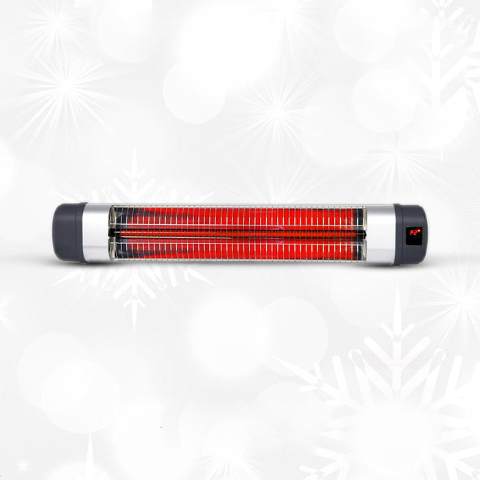 1000W to 2000W Dual Voltage Outdoor Patio Infrared Heater with RED Quartz Tube for Indoor & Outdoor Use IP65 Rated (65 x 90 x 190mm)