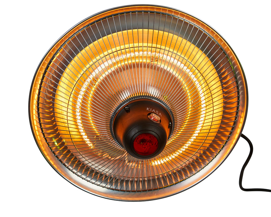 1500W Ceiling Patio Heater with Remote Control with Heat Adjustable Switch Silver & Black Color