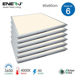 Load image into Gallery viewer, Pack of 6 LED Ceiling Light 600X600 LED Panel Tile With EMC Flicker Free Driver - 60x60cms 40W, 3600lm Warm White, Cool White &amp; DayLight