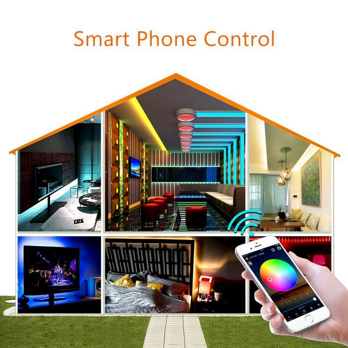 LED Strips Lights Wi-Fi APP Controlled Waterproof Light Strip Kit SMD 5050 LED Lights 5 meters, Sync to Music, Compatible with Alexa, Google Home