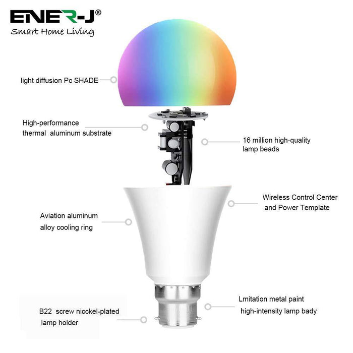 Smart WiFi Colour Changing LED Bulb 9W ( PACK OF 3 ) - Olectrical